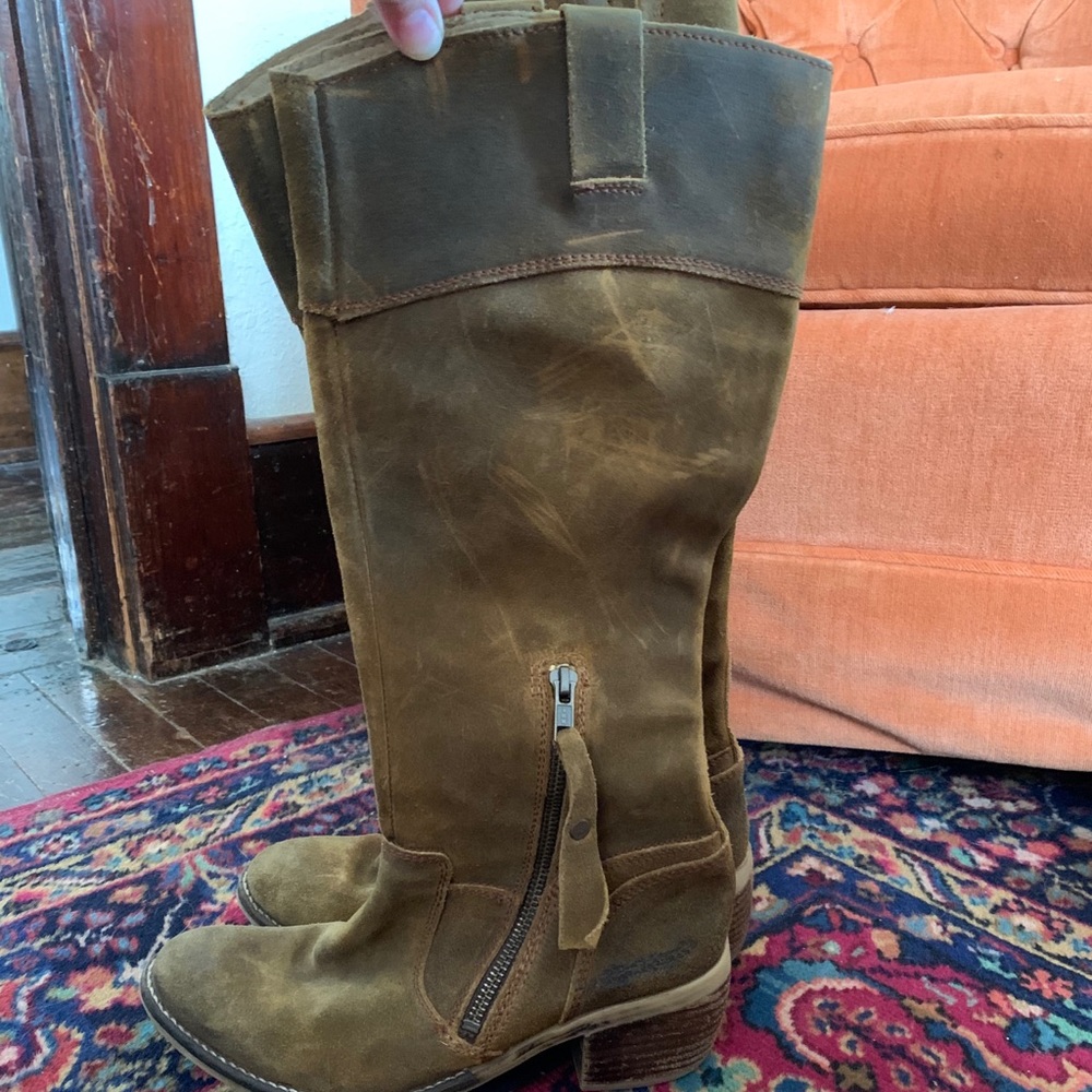 Distressed boots